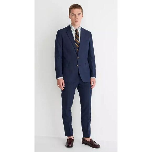 JCREW LUDLOW Mens Sz 40s Slim Fit Linen Blend Blazer Officecore Business Preppy